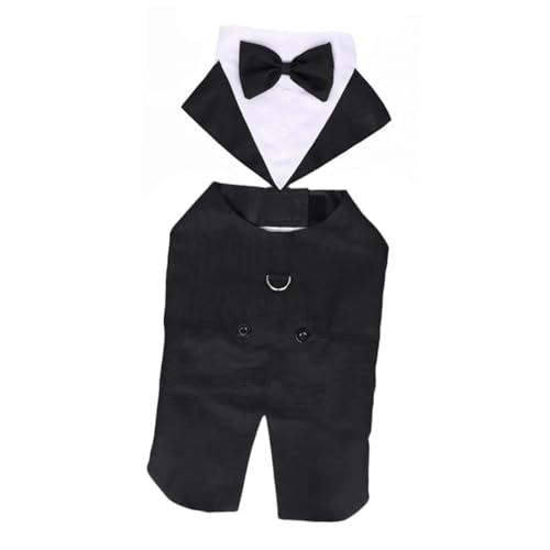 Disfraz formal para perro talla XL con moño blanco miniatura 4
