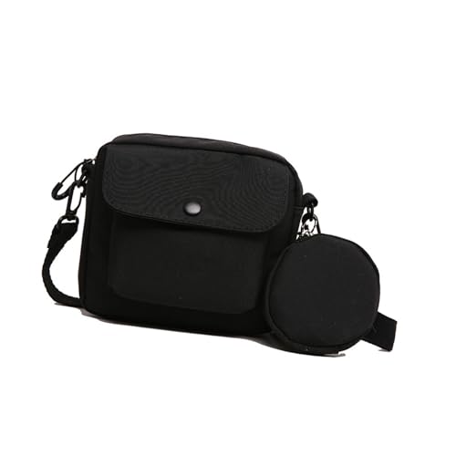 Greabuy Bolsos de hombro para mujer, bolso de hombro de moda, bolsos casuales para teléfono con correa ajustable, bolso cruzado de viaje para mujeres y hombres, bolsa de compras para mujer, Black