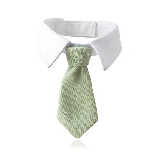 Fliege Für Hunde Mit Weißem Kragen, Verstellbares Hundehalsband Mit Krawatte Für Haustiere, White Collar M 22–38cm, Kostüm Für Hochzeit, Geburtstag, Halloween, Fliege Für Hunde