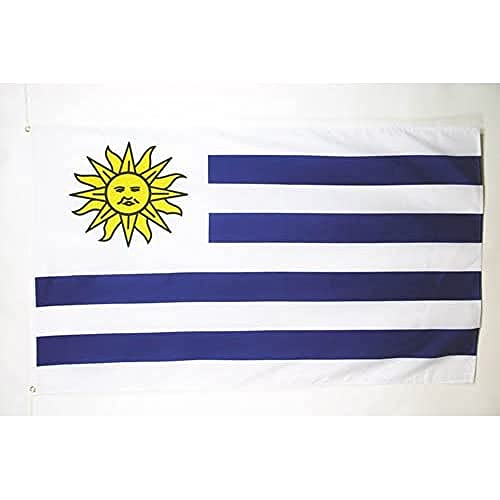 Bandeira da URUGUAY 90 x 60 cm - Bandeira URUGUÁIA 60 x 90 cm poliéster leve - AZ FLAG