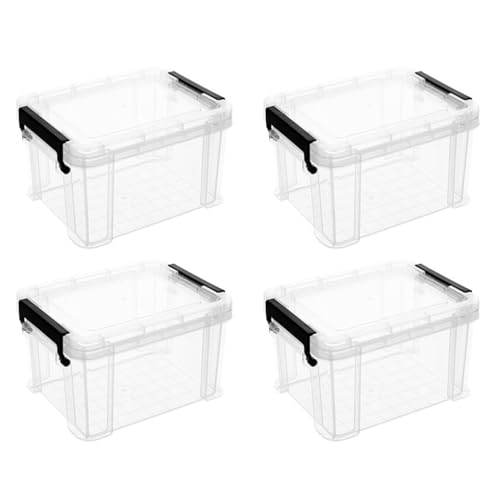 Mini boîtes de rangement en plastique transparent blanc faciles à utiliser