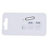 noosy Nano SIM MicroSIM 変換アダプタ For iPhone 5 4S 4 ナノシム→SIMカードorMicroSIM MicroSIM→SIMカード+ SIMピン 4点セット (ホワイト)