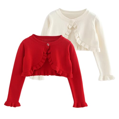 Girls' Shrug Sweaters Long Sleeve Open Front Bolero Shrug Kids Cropped Cardigan Knit Sweater2