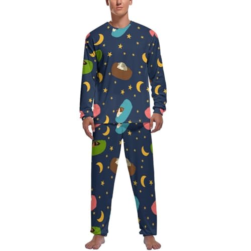 Pyjama cochon d'inde homme ample et chaud contre le froid nocturne hivernal