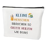 Abschiedsgeschenk Erzieherin, Geschenke Erzieherin Lehrerin Kosmetiktasche Makeup Bag Geschenk Danke Dankeschön Lehrerin Abschiedsgeschenk Geburtstagsges Weihnachten Ostergeschenk Schminktasche