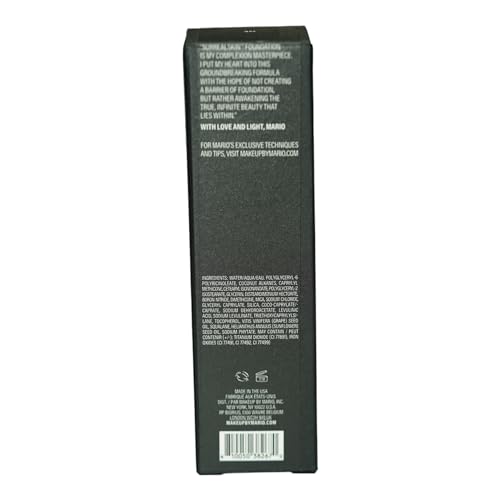 MAKEUP BY MARIO SurrealSkin Liquid Foundation, Liquid Formula, Vegan, Long-wearing coverage, Hydrating, Natural Finish, Size 30 mL (26N - dark with neutral undertone)