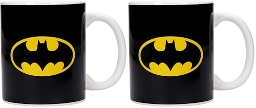 SD TOYS SDTWRN02992 - SDTWRN02992 - Taza Batman Logo Cerámica (Paquete de 2)