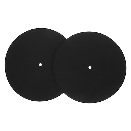 FONDOTIN 2pcs Playing Record Pad for Vinyl Record Players Disc Protective Mat Gentle Felt Turntable Slipmats