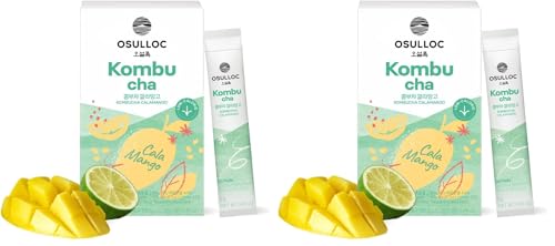 OSULLOC Kombucha Tea Calamango (Calamansi & Mango Blending), Sparkling Powdered