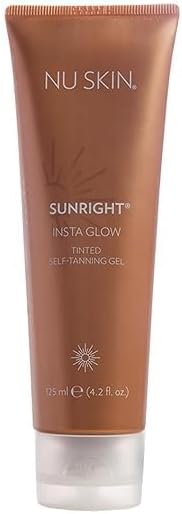 Nu Skin Sunright Insta Glow Self Tanner Gel | 4.2 oz | Summer Tan | Face & Body Bronzer | Beauty & Skin Care | Vitamin E & Avocado Oil & Amino Acids