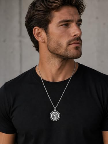 Collier argent 925 protection religieuse contre l'usure du temps