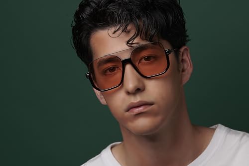 Mad Shade Sunglasses for Men & Women, Chic Oversized Fashion Aviator Dual Tone Glasses, Summer Eyewear with UV400 Protection4