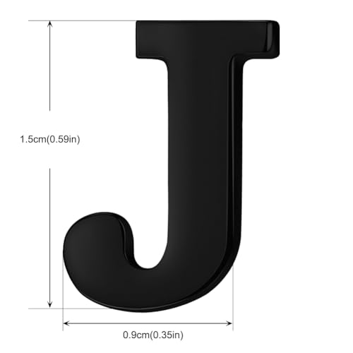 Image of HONEY BEAR Initial Alphabet Letter Lapel Pins Collar Badge Brooches for Mens /Womens Shirt Dress Decoration Black