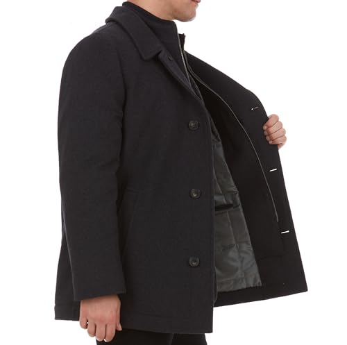 Adam Baker Men's Wool Coat | Classic Fit, Single-Breasted Overcoat | Big and Tall Winter Coats for Men | Wool Blend Jacket3