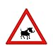 CafePress Beware of Warthogs, South Africa Sticker (Rectang Rectangle Bumper Sticker Car Decal