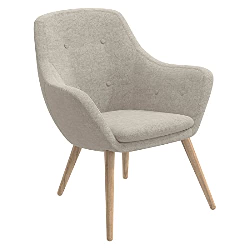 HOMELIV. Ebba Sessel, 73x70x81 cm in Natur mit Knopfsteppung, Skandinavisches Design, hochwertiges Gestell, EIN Blickfang für Ihr Wohnzimmer Cover