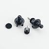 2PCS Black Guitar Strap Locks Quick Release Guitar Strap Locks Set with Black Felt Washers and Mounting Screws,Security Strap locks Buttons Strap Retainer System