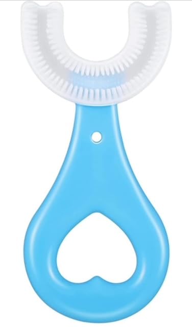 Mommas Baby U-Shaped Heart Toothbrush for kids, 360° Oral Teeth Cleaning Tool, Toxic-Free Material, Soft & Elastic Bristles For 360° Degree Dental Cleaning (MB40269) (2)-image-22