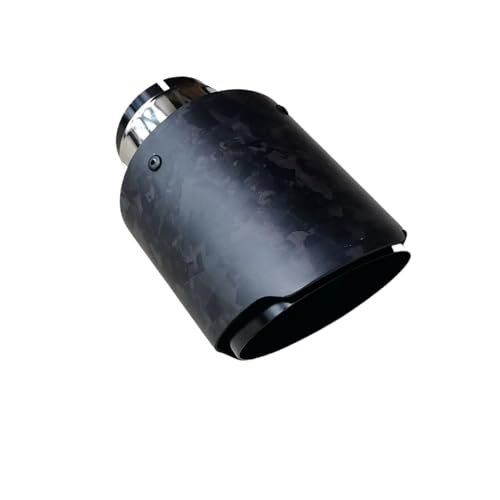 Boquilla de escape universal de 63mm con acabado protector de carbono forjado mate
