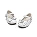 Dream Pairs ANGEL-22 Mary Jane Front Bow Heart Rhinestone Buckle Ballerina Flat (Toddler/ Little Girl) New, White, 5 M US Toddler