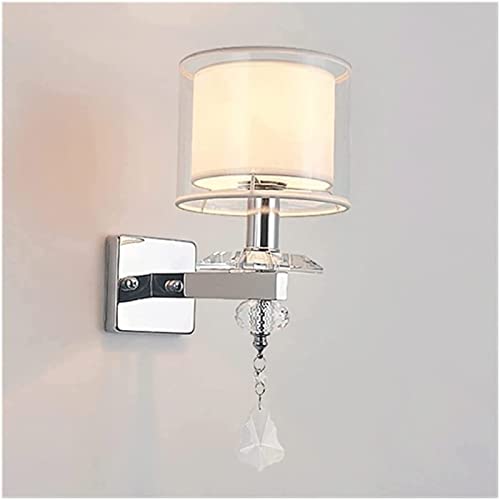 Lámpara de pared de cristal posmoderna y elegante para el dormitorio de hotel
