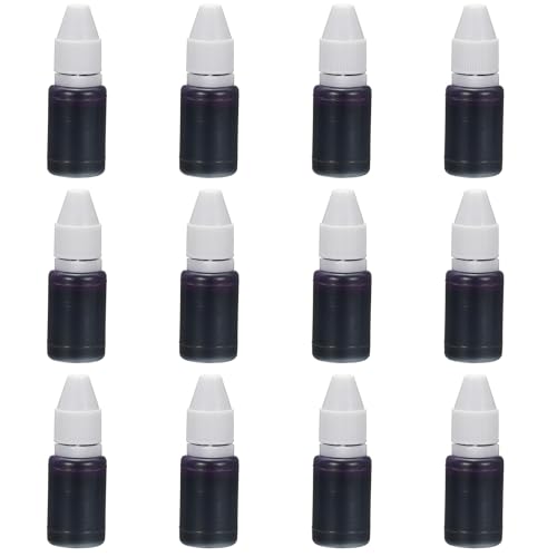 Recharge encre pour tampon encreur de bureau PATIKIL à séchage rapide violet 12 Pcs