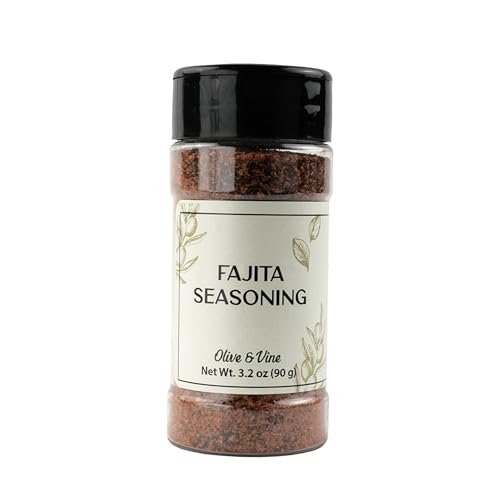 Olive & Vine Red Fajita Seasoning, Bold Flavor, For Tacos & Grilled Meats, Rich Tradition, Authentic Taste, For Global Recipes (3.2 Ounce)