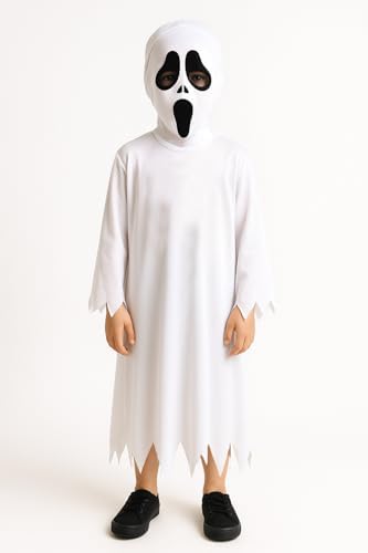 Fantasia Infantil Fantasma Criança Halloween Vestido Roupa Fantas...