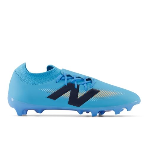 New Balance Tênis de futebol unissex Furon Dispatch Fg V7+, Team Sky Blue/Mango, 12.5 Wide Women/11