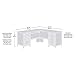 Sauder Costa L-Shaped Desk, Chalked Chestnut, Home Office with Storage & Keyboard Tray