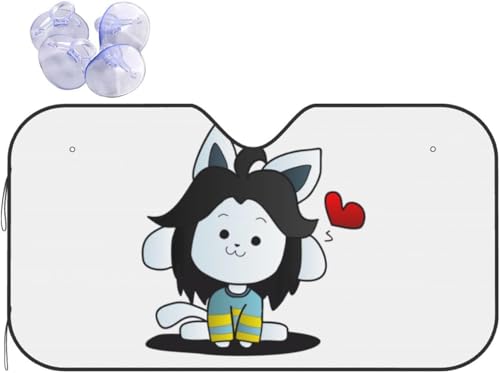 車用サンシェード アンダーテール サンズ (1) 日よけ 車フロントガラスカバー 日除けシェード 遮光断熱 紫外線カット 四季用 取り付けが簡単 折り畳み式 防水材料 雪対策 凍結防止シート 吸盤付き カー用品 130×70cm