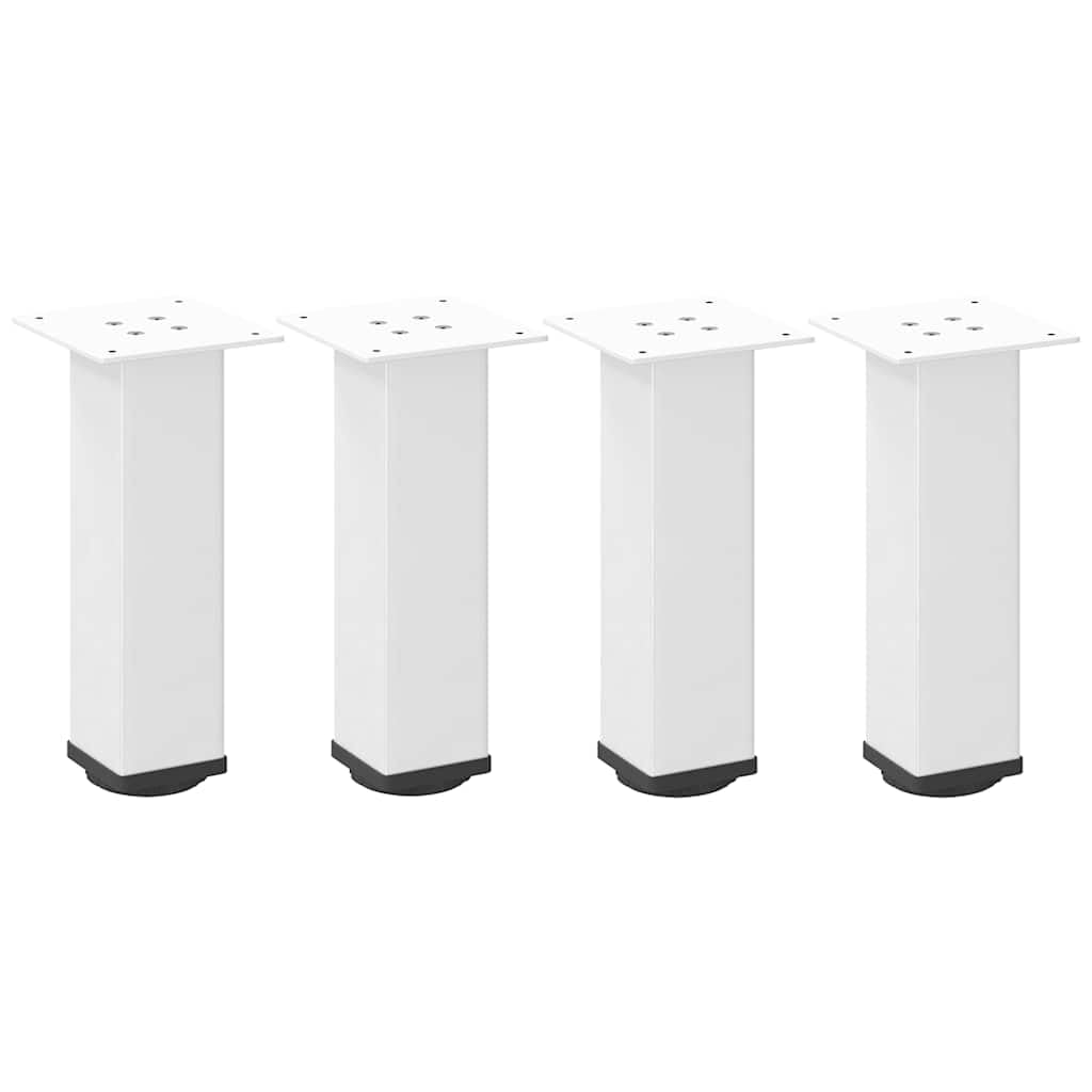 Gambe per tavolo da salotto, 4 pezzi, 30-32 cm, in acciaio, bianco