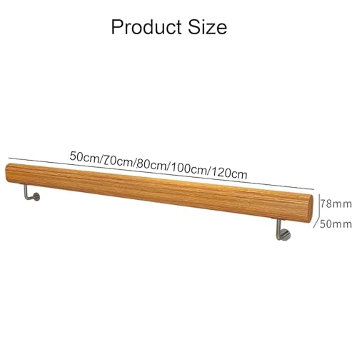 Support de rampe extérieure et barre de support de rampe d'escalier en bois pour balcon et jardin