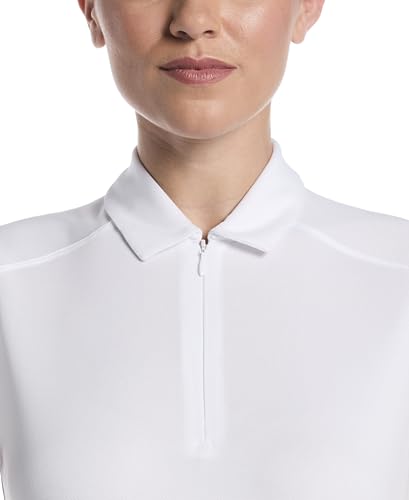Image of PGA Tour Women's Airflux Sleeveless Quarter Zip Golf Polo Shirt Moisture-Wicking Fabric