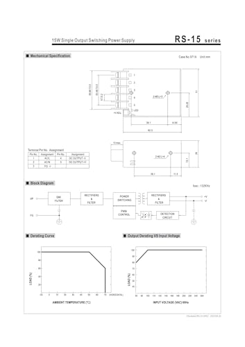 Alimentation RS-15-12 pour rénover un système LED en 12V - 5