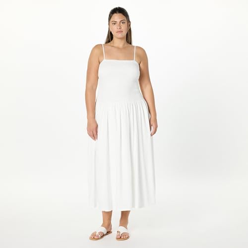 Image of The Drop Womens Florencia Smocked Bodice Linen Maxi Dress