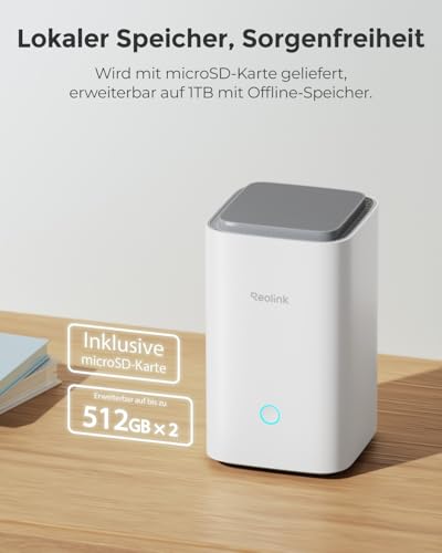 Reolink 5MP PTZ Überwachungskamera Set Aussen mit Home Hub, Auto-Tracking, 3X Optischer Zoom, 2,4/5GHz WLAN, Intelligente Erkennung, Anti-Diebstahl-Algorithmen & Datenschutz, E1 Outdoor 2-Kamera-Set