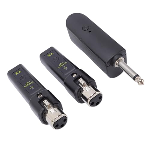 Micrófono inalámbrico con transmisor y receptor avanzado 2.4G XLR para presentaciones y eventos, kit ligero de aleación de aluminio miniatura 4