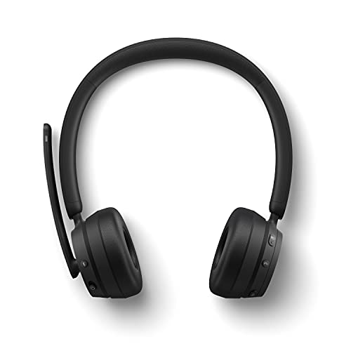 Microsoft Modern - Wireless Headset,Comfortable Stereo Headphones With Noise-Cancelling Microphone, Usb-A Dongle, On-Ear Controls, Pc/Mac - Certified For Microsoft Teams #TOP1