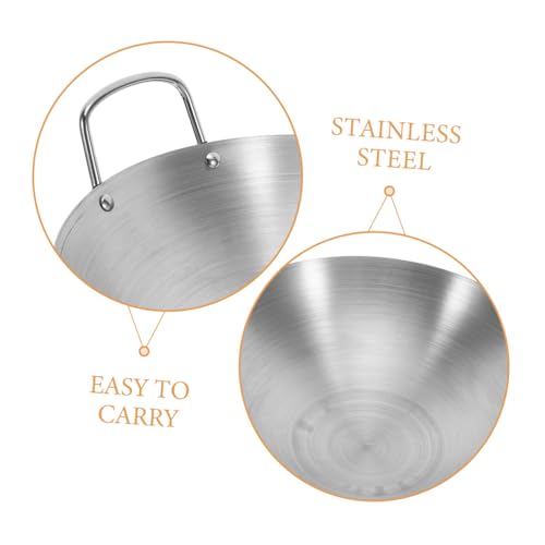 Wok de acero inoxidable Homoyoyo, 28x28cm, plateado miniatura 3