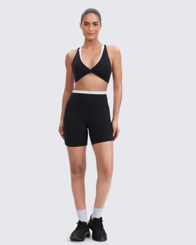 Image of Aoxjox Women's Workout Sports Bras Fitness Metamorph Sienna Twist Bra Yoga Crop Tank