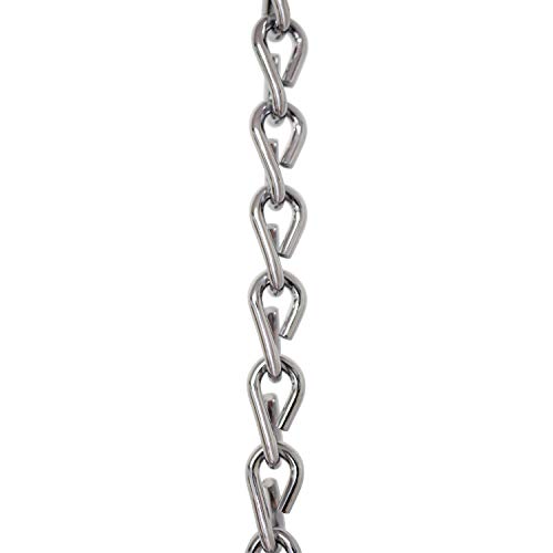 Image of RCH Hardware CH-S51-16-PC-164 Steel Basket Chain 15 Gauge, Polished Chrome (164 Foot Reel)