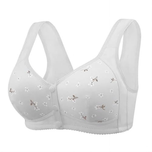 Image of Daisy Bras for Older Women No Underwire Front Closure Comfort Senior Wireless Snap Closing Bra