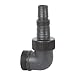Produktbild Ribimex Auslassbogen aus Polypropylen, 90°-Winkel, Gewinde 1" (26×34 mm) und 1"1/2 (40×49 mm), Schlauchanschluss Ø2532 mm, passend für Jetpumpen oder Tauchpumpen  PRRACRPVC