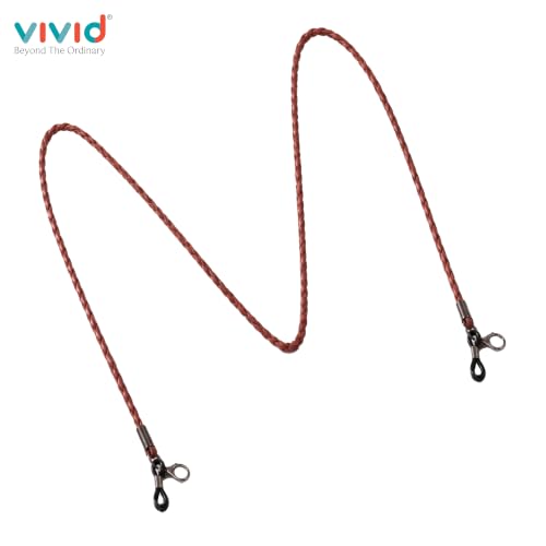 Image of Unisex Spec Holder Hook & Loop Anit Slip Eyewear Lanyard Faux Leather Chain