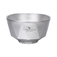 Boundless Voyage Titanium Schale Doppelwandige Reisschalen für Camping, Fitnessstudio, Outdoor Dining - Tragbares Stapelbares Geschirr Küche Metallschale (380ml silver)