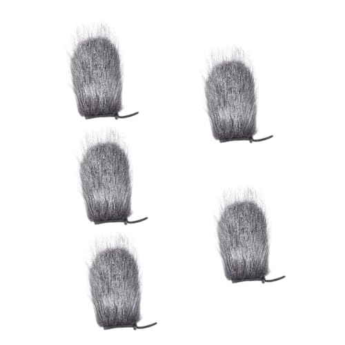 ibasenice 5piezas Cubierta De Micrófono De Piel Sintética De Parabrisas Antiviento y Filtro Para Grabaciones Al Aire y Ktv