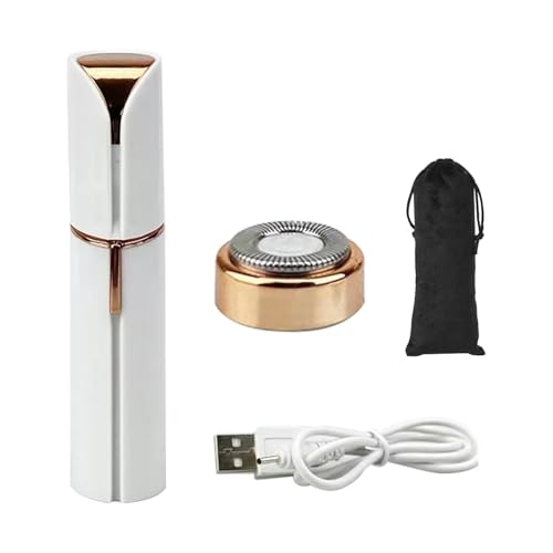 Depiladora Eléctrica Recargable para Mujer Afeitadora Facial Indolora con Repuesto Cortapelos Sin Esfuerzo Zonas Corporales