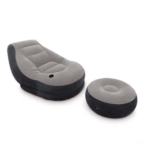 Sofá hinchable de patio para relax exterior con cómodo reposapiés 2