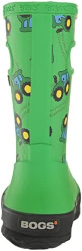 Bogs Kids Rainboot, Tractors Print - Green, Size 2 Big Kid | Image 2